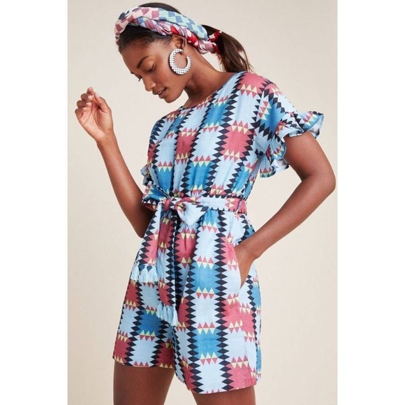 Anthropologie Pants - Anthropologie Kopal Charvi Printed Romper